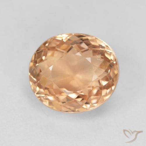 5.78ct Natural Naranja cantaloupe turmalina, Ovalada, VS