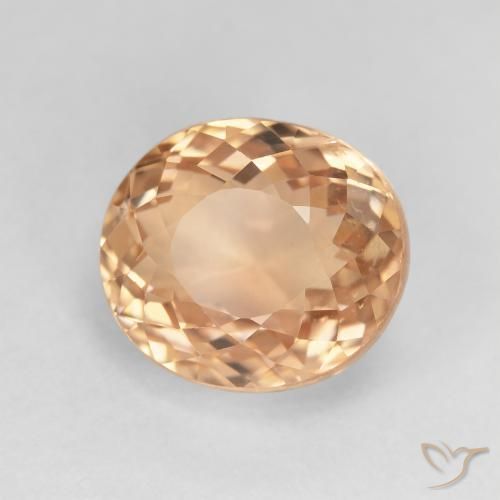 Turmalina Naranja cantaloupe natural de 5.78 ct, Ovalada, VS