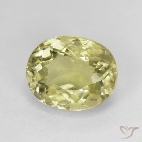 Turmalina Amarillo verdoso natural de 6.33 ct, Ovalada, VS-SI