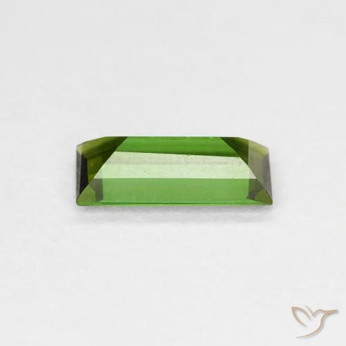 Turmalina Medium Dark-Green natural de 0.83 ct, Corte Baguette, SI