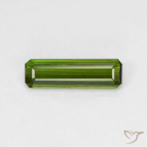 1.28ct Natural Medium Light Green Turmalina, corte esmeralda, VS-SI