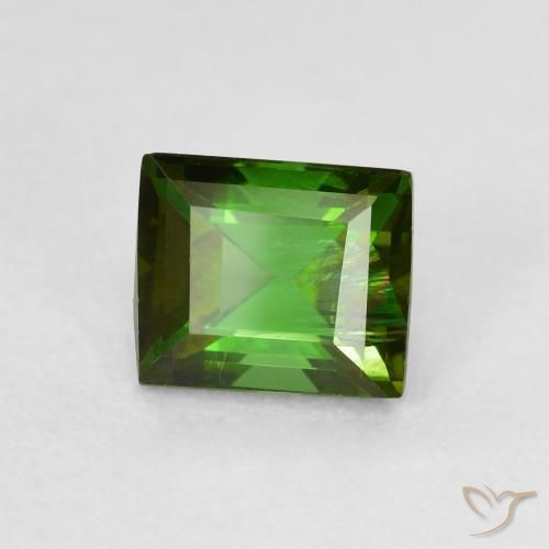 Turmalina Verde bosque natural de 0.99 ct, Corte Baguette, VS-SI