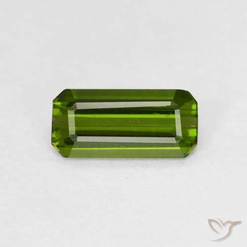 0.88ct Natural Verde oscuro Turmalina, corte esmeralda, VS-SI