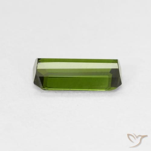 Turmalina Verde oscuro natural de 0.88 ct, Corte Octágono / Esmeralda, VS-SI