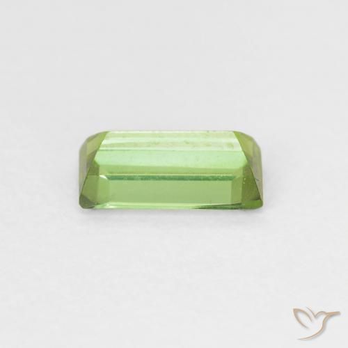 Turmalina Verde terroso natural de 0.60 ct, Corte Baguette, VVS-VS