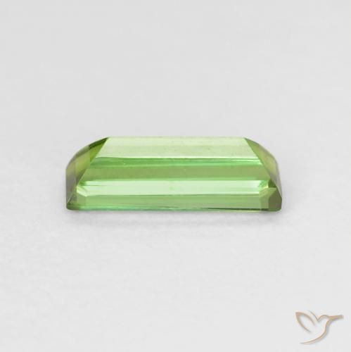 Turmalina Verde oscuro natural de 0.72 ct, Corte Baguette, VVS-VS