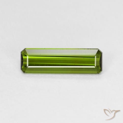 1.28ct Natural Verde oscuro Turmalina, corte esmeralda, VVS-VS