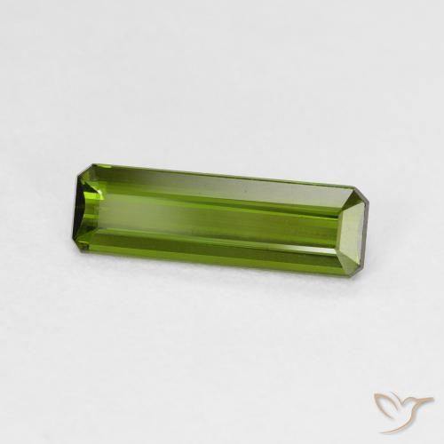 Turmalina Verde oscuro natural de 1.28 ct, Corte Octágono / Esmeralda, VVS-VS
