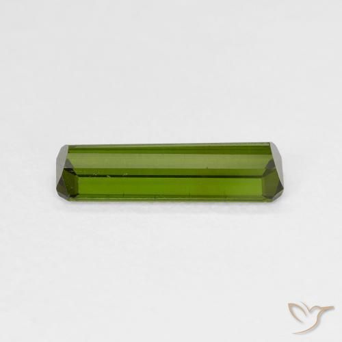 Turmalina Verde oscuro natural de 1.28 ct, Corte Octágono / Esmeralda, VVS-VS