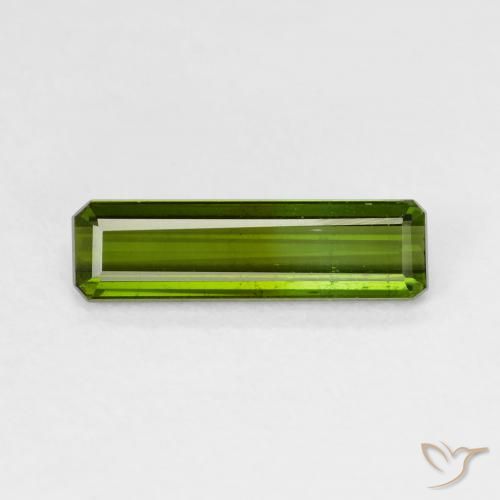 1.52ct Natural Verde terroso Turmalina, corte esmeralda, VS