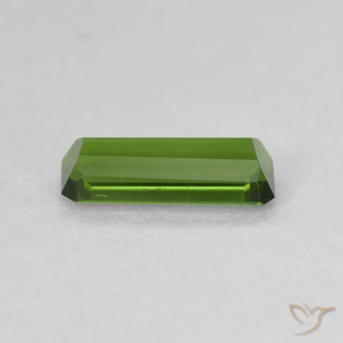 Turmalina Verde medio natural de 0.77 ct, Corte Octágono / Esmeralda, VVS