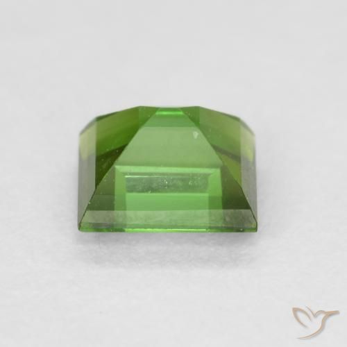 Turmalina Verde oscuro natural de 0.70 ct, Corte Baguette, VS