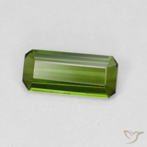 Turmalina Verde terroso natural de 0.84 ct, Corte Octágono / Esmeralda, VVS