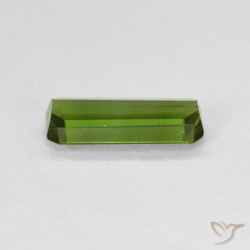 Turmalina Verde terroso natural de 0.84 ct, Corte Octágono / Esmeralda, VVS