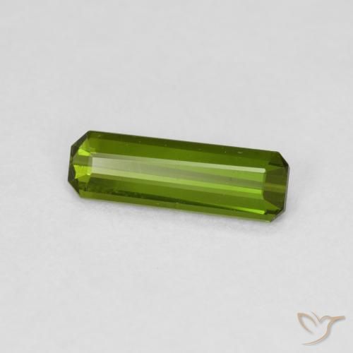 Turmalina Verde bosque natural de 0.66 ct, Corte Octágono / Esmeralda, VVS