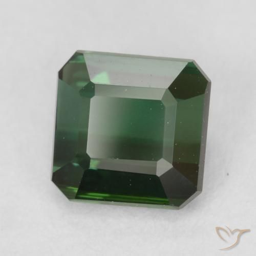 Turmalina Verde oscuro natural de 1.13 ct, Corte Octágono / Esmeralda, VVS