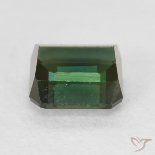 Turmalina Verde oscuro natural de 1.13 ct, Corte Octágono / Esmeralda, VVS