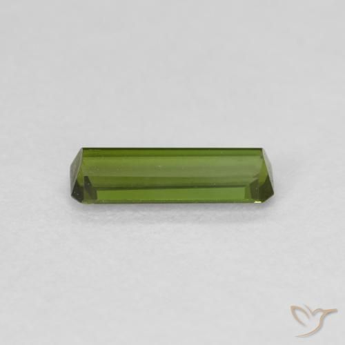Turmalina Verde oscuro natural de 0.60 ct, Corte Octágono / Esmeralda, VVS
