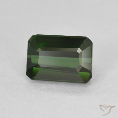 Turmalina Verde muy oscuro natural de 1.46 ct, Corte Octágono / Esmeralda, VVS