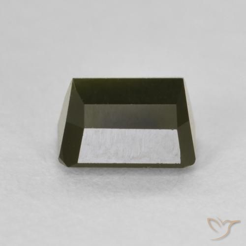Turmalina Verde muy oscuro natural de 1.46 ct, Corte Octágono / Esmeralda, VVS