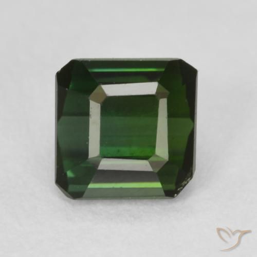 0.94ct Natural Verde bosque Turmalina, corte esmeralda, VVS