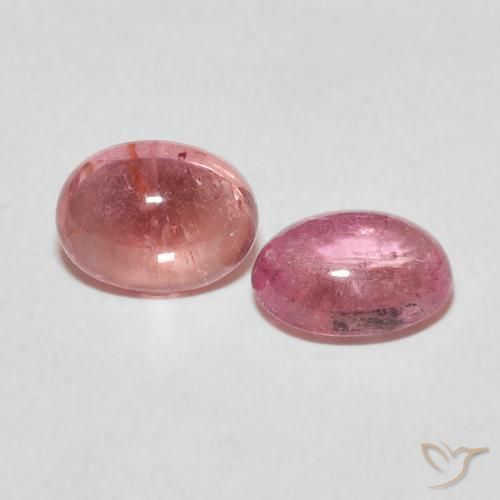 Gemas de Turmalina Rosado naranja natural de 2.79 ct, Ovalada, Transparente