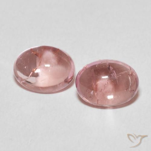 3.00ctw Natural Rosado naranja turmalina, Ovalada, Transparente