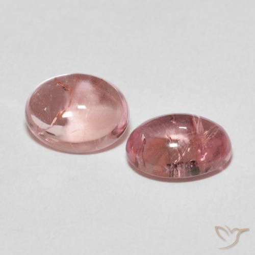 Gemas de Turmalina Rosado naranja natural de 3.00 ct, Ovalada, Transparente