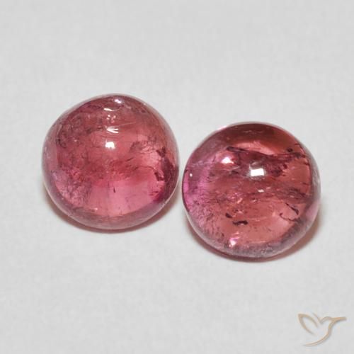 2.47ctw Natural Rosado medio Turmalina, Redondo, Transparente