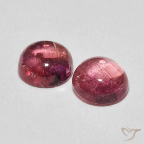 Gemas de Turmalina Rosado intenso natural de 2.62 ct, Redondo, Transparente