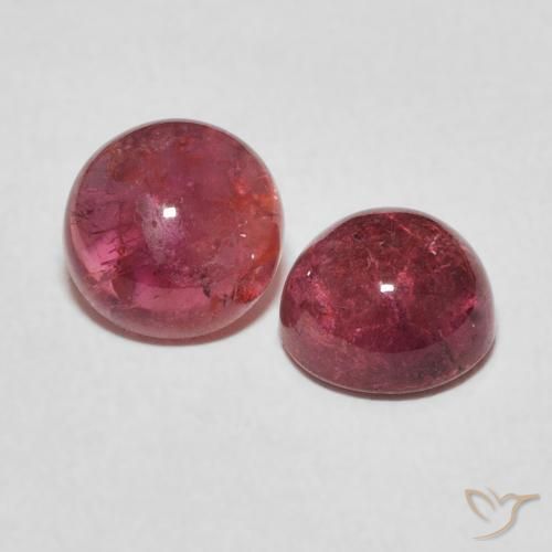 Gemas de Turmalina Rosado medio natural de 2.80 ct, Redondo, Transparente