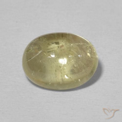 2.29ct Natural Amarillo claro turmalina, Ovalada, Transparente