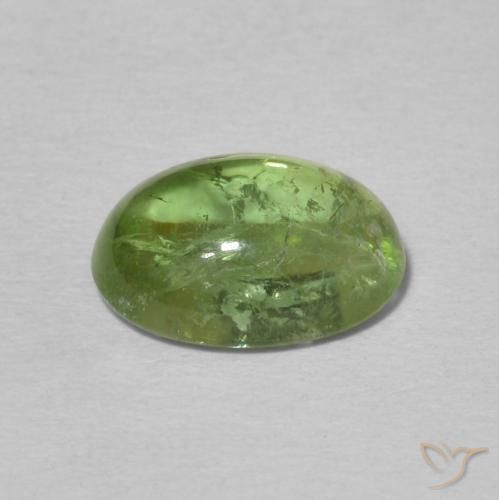 Turmalina Verde terroso natural de 1.99 ct, Ovalada, Transparente