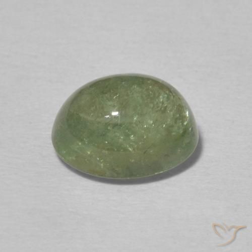Turmalina Verde terroso pálido natural de 2.40 ct, Ovalada, Transparente