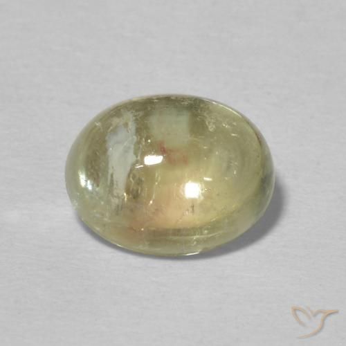 2.44ct Natural Verde amarillento turmalina, Ovalada, Transparente