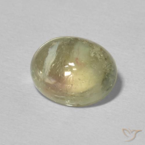 Turmalina Verde amarillento natural de 2.44 ct, Ovalada, Transparente