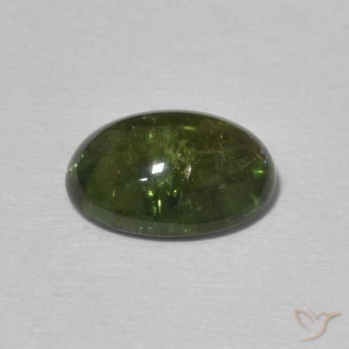 Turmalina Verde medio natural de 1.75 ct, Ovalada, Transparente