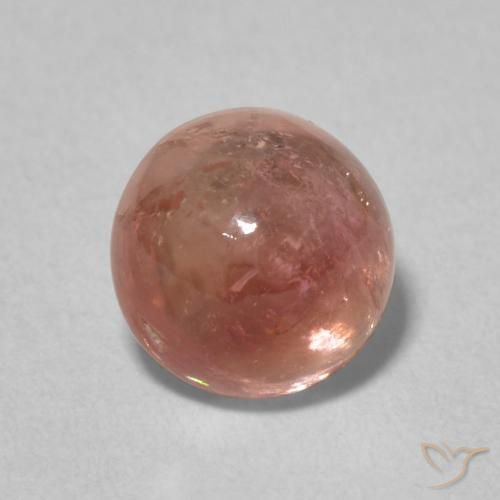 1.79ct Natural Rosado naranja Turmalina, Redondo, Transparente