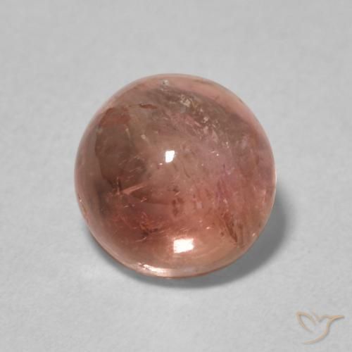 Turmalina Rosado naranja natural de 1.79 ct, Redondo, Transparente