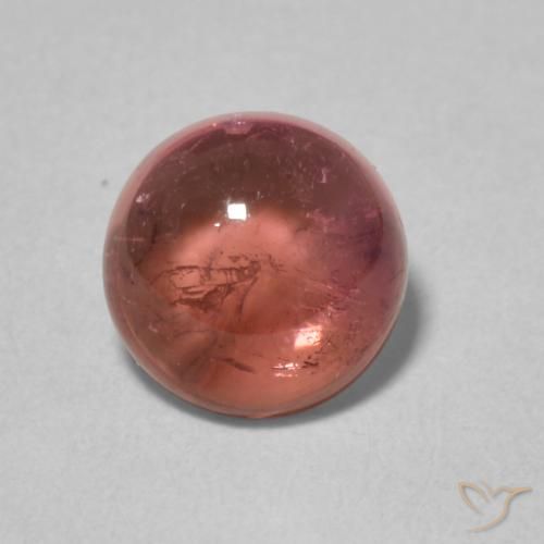 1.21ct Natural Rosado naranja Turmalina, Redondo, Transparente