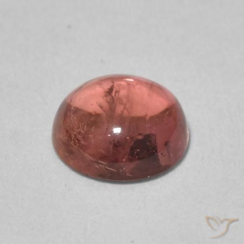 Turmalina Rosado naranja natural de 1.21 ct, Redondo, Transparente