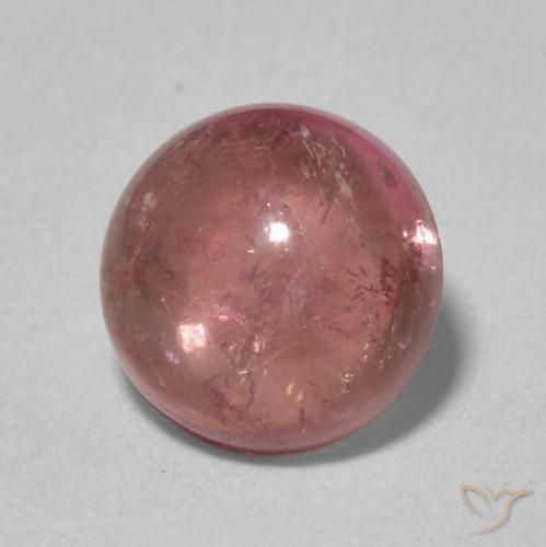 Turmalina Rosado medio natural de 1.79 ct, Redondo, Transparente