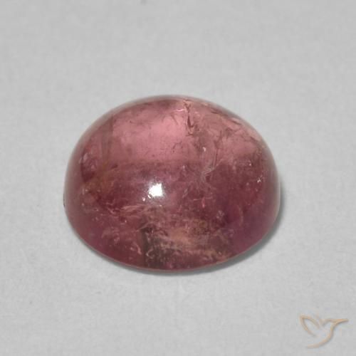 Turmalina Rosado medio natural de 1.79 ct, Redondo, Transparente