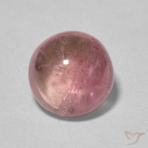 1.73ct Natural Rosado cálido claro Turmalina, Redondo, Transparente