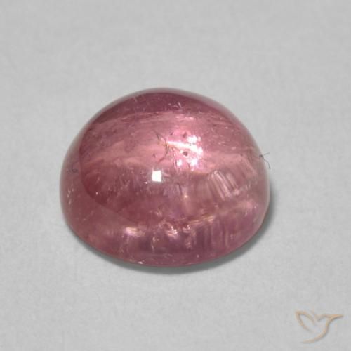 Turmalina Rosado cálido claro natural de 1.73 ct, Redondo, Transparente