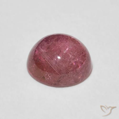 Turmalina Rosa oscuro natural de 1.05 ct, Redondo, Transparente