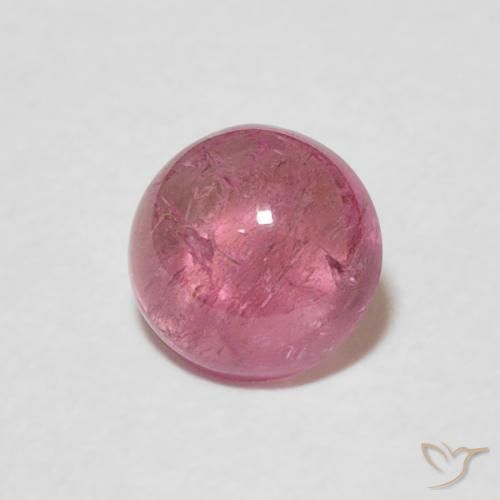 Turmalina Rosado Bubblegum natural de 0.86 ct, Redondo, Transparente