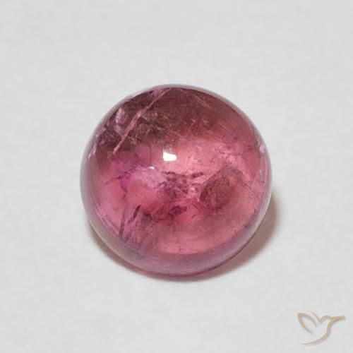 1.25ct Natural Rosado medio Turmalina, Redondo, Transparente