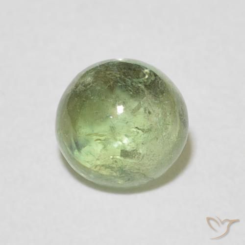 Turmalina Verde claro natural de 1.16 ct, Redondo, Transparente