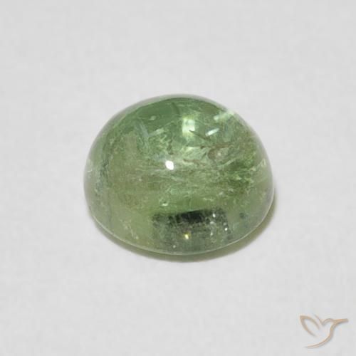 Turmalina Verde claro natural de 1.16 ct, Redondo, Transparente